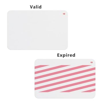 Thermal-Printable ONEstep TIMEbadge Expiring Badge - Blank - 500pk