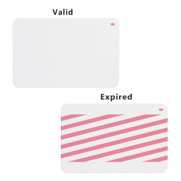 Thermal-Printable ONEstep TIMEbadge Expiring Badge - Blank - 500pk
