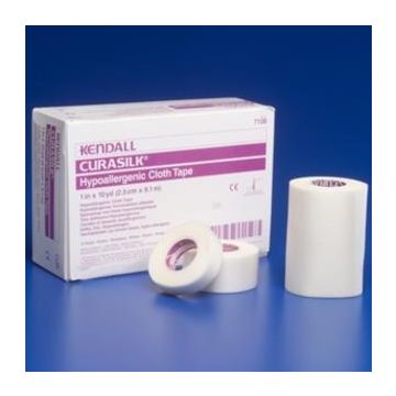 Kendall Silk Medical Tape Cloth by Covidien - Box of 24 - 0.5 Inch X 10 Yards