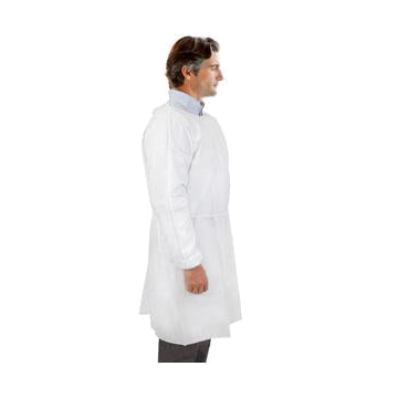 Lab Isolation Gown Tie Back Closure Knit Cuffs - Package of 10 - Regular