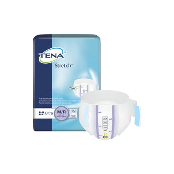 Unisex Adult Incontinence Brief TENA ProSkin Stretch Ultra - Ultra Absorbency Brief, Medium/Regular 32 inch to 52 inch Waist Size Case of 72