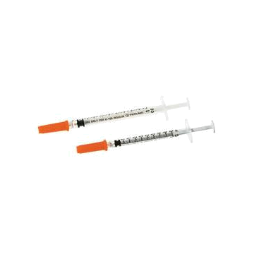 Insulin Needle & Syringe 28G x 1/2" L, 1/2cc Syringe Size - Box of 100