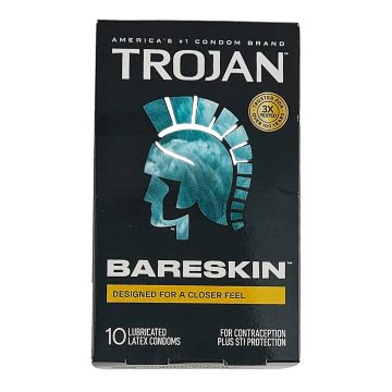 Trojan BareSkin Lubricated Latex Condoms, 10 count