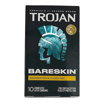 Trojan BareSkin Lubricated Latex Condoms, 10 count
