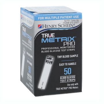 True Metrix Pro Blood Glucose Test Strips by Henry Schein 50 Count