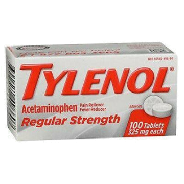 Tylenol Regular Strength 325 mg, 100 Tablets