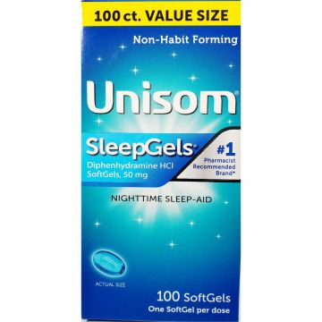 Unisom Sleep Gels, 50 mg 100 Softgels
