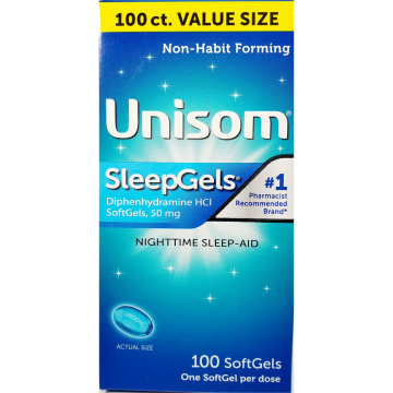 Unisom Sleep Gels, 50 mg 100 Softgels
