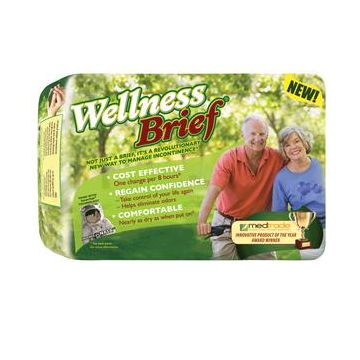 Brief Original Super Absorbent Adult Diaper by Unique Wellness - Medium - 24 - 36 Inch Waist / Package (20 Each)
