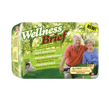 Brief Original Super Absorbent Adult Diaper by Unique Wellness - Medium - 24 - 36 Inch Waist / Package (20 Each)