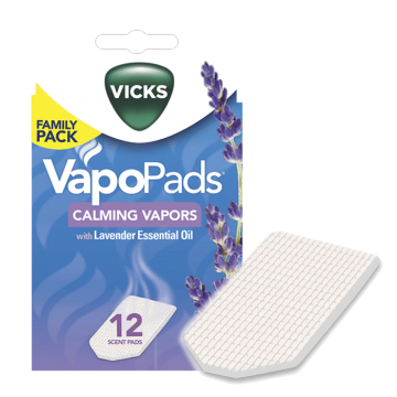 Vicks Vapopads with Calming Menthol and Lavender Scent 12 Pack
