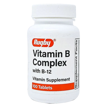 Vitamin B-Complex with B-12 by Rugby (1 or 3 pack) - 1 Pack
