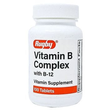 Vitamin B-Complex with B-12 by Rugby (1 or 3 pack) - 3 Pack
