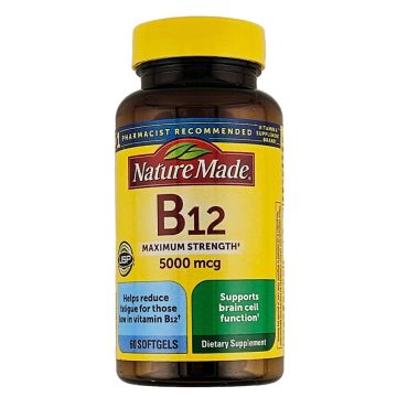 Vitamin B12, 5000 mcg 60 Softgels by Nature Made