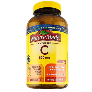 Vitamin C, 500 mg 150 Chewable Tablets by Nature Made