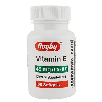 Vitamin E, 45 mg (100 IU) 100 Softgels by Rugby