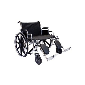 Extra Wide Bariatric Wheelchair, 28" x 20" Removable desk-length arms, Swing-away footrests