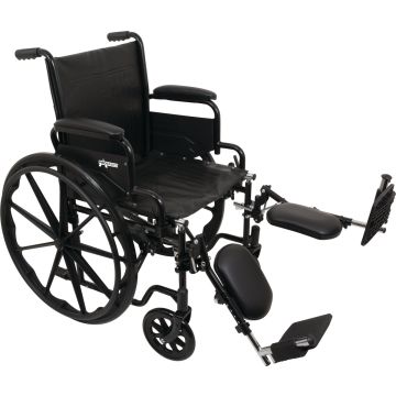ProBasics K1 Wheelchair - 16 Inch x 16 Inch- Elevating Footrests & Desk Length Arms