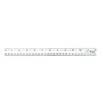 Westcott 12" Plastic Metric and Standard Ruler, Transparent (36) - 1