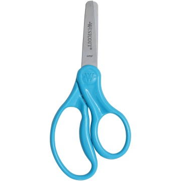 Westcott 5" Hard Handle Kids Scissors, Blunt, Assorted Colors (13130) - 1