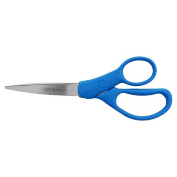 Westcott 7" All Purpose Preferred Stainless Steel Scissors, Blue (43217) - 1