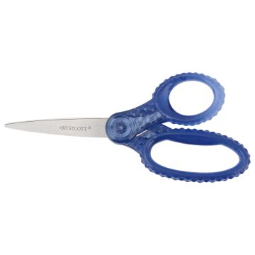 Westcott 7" GEM Crystal-Covered Student Scissors, for Kids Aged 12+ - Scissors for School, Craft, Home, DIY, Classroom - Blue (00705-PARENT) - 1