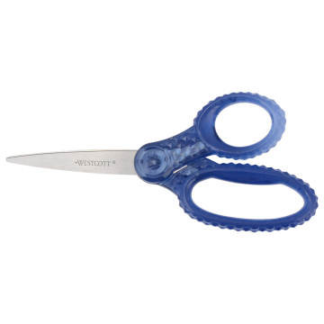 Westcott 7" GEM Crystal-Covered Student Scissors, for Kids Aged 12+ - Scissors for School, Craft, Home, DIY, Classroom - Blue (00705-PARENT) - 1