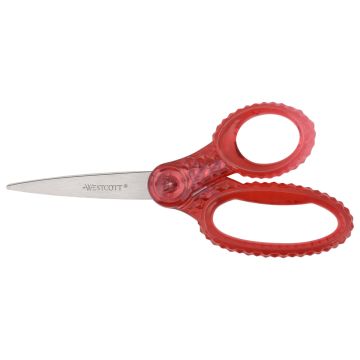 Westcott 7" GEM Crystal-Covered Student Scissors, for Kids Aged 12+ - Scissors for School, Craft, Home, DIY, Classroom - Pink (00704-PARENT) - 1