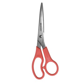 Westcott All Purpose Value Stainless Steel Scissors, 8", Red (40618) - 1