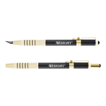 Westcott CarboTitanium Bonded Pen Style Hobby Knife, Gold (17314) - 1