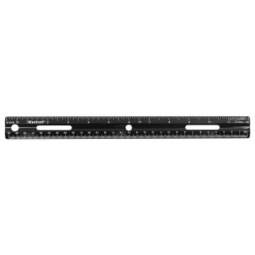 Westcott KleenEarth 12" Ruler, Black (41015) - 1