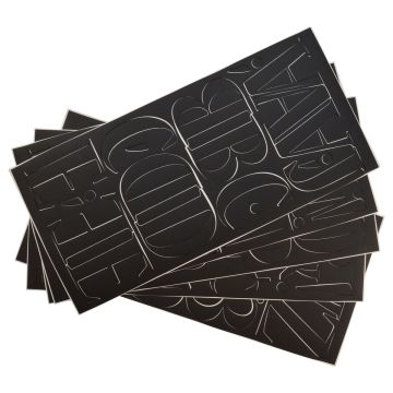Westcott Letter Craft Removable Vinyl Lettering, Nueva, 2", Black (15936) - 1