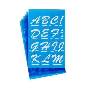 Westcott LetterCraft 2" Stencil, Brush Font (15843) - 1