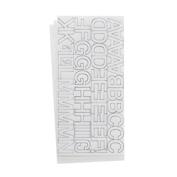 Westcott LetterCraft Permanent Vinyl Lettering Helvetica 1-Inch, White (15861) - 1