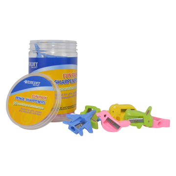 Westcott Pencil Sharpeners Fun Pack, Assorted Shapes, 30 Count (17796) - 1