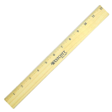 Westcott Ruler with Double Brass Edge, 12-Inch (05221) - 1