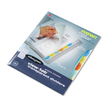 Wilson Jones View-Tab 8 Tab Transparent Dividers - W55067