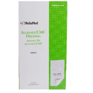 Calcium Alginate Dressing, 4" X 8" by ReliaMed - Box of 5