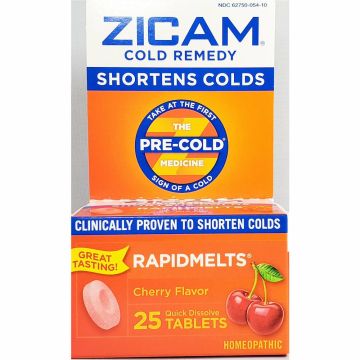 Zicam Cold Remedy Rapidmelts, 25 Quick Dissolve Tablets (Cherry Flavor)
