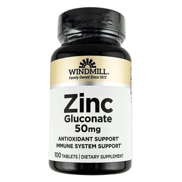 Zinc Gluconate 50 mg 100 Tablets by Windmill