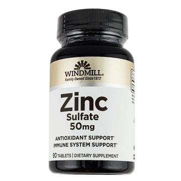 Zinc Sulfate 50 mg 90 Tablets by Windmill