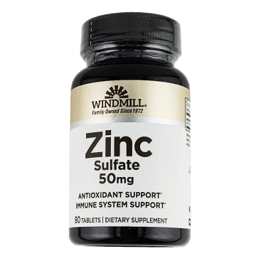 Zinc Sulfate 50 mg 90 Tablets by Windmill
