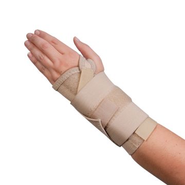 Carpal Tunnel Wrist Support Beige - Small - (2.5" - 3" Wide Palm) Side Left