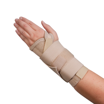 Carpal Tunnel Wrist Support Beige - Small - (2.5" - 3" Wide Palm) Side Left