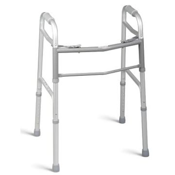 BodyMed 2 Button Folding Walker - With Wheels.