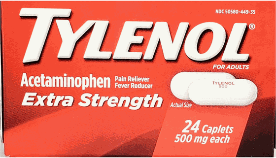Tylenol Extra Strength 500 mg, 24 Caplets