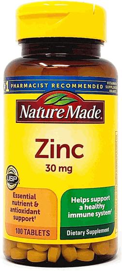 Zinc 30 mg 100 Tablets by Nature Made